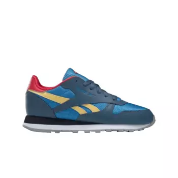 Кроссовки Reebok DC Classic Leather Grade School, синий/красный/желтый