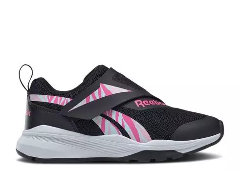 Кроссовки Reebok Equal Fit Little Kid 'Black Atomic Pink Zebra', черный
