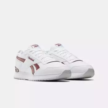 Кроссовки Reebok Glide с клипсами Ripple, цвет White / Rich Maroon / Grey 1