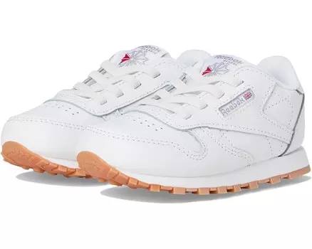 Кроссовки Reebok Kids Classic Leather, цвет White/White/Gum