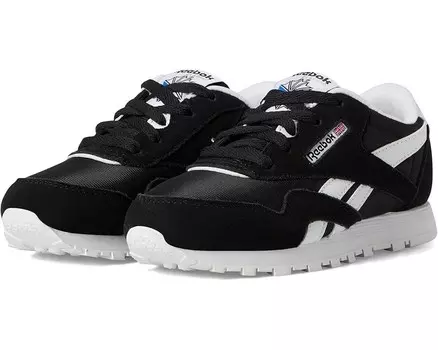 Кроссовки Reebok Kids Classic Nylon, цвет Black/Black/White