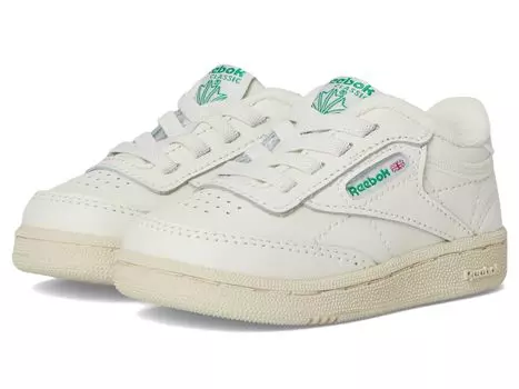 Кроссовки Reebok Kids Club C, цвет Chalk/Chalk/Glen Green