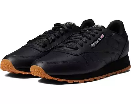 Кроссовки Reebok Lifestyle Classic Leather, цвет Black/Pure Grey/Gum