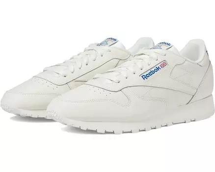Кроссовки Reebok Lifestyle Classic Leather, цвет Chalk/Vector Blue/Vector Red