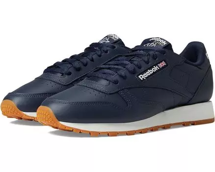 Кроссовки Reebok Lifestyle Classic Leather, цвет Vector Navy/White/Gum