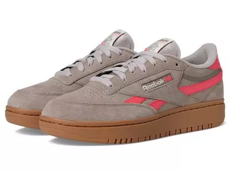 Кроссовки Reebok Lifestyle Club C Double Revenge, цвет Gritty Grey/Sunset Coral/Gum