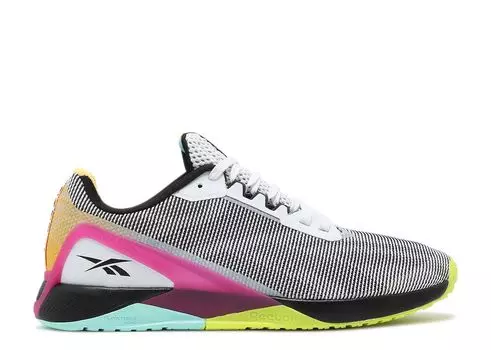 Кроссовки Reebok Nano X1 Grit 'White Black Pursuit Pink', розовый