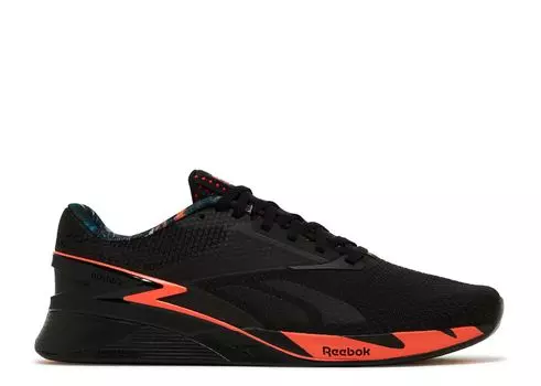Кроссовки Reebok Nano X3 'Black Orange Flare', черный