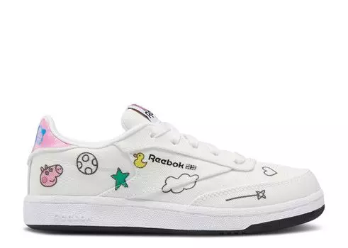 Кроссовки Reebok Peppa Pig X Club C Slip-On 4 J 'Play Dreamy', белый