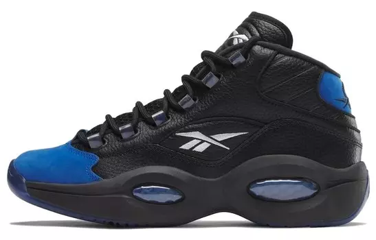 Кроссовки Reebok Question Mid Black And Blue, черный/синий