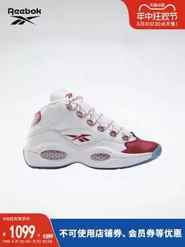 Кроссовки Reebok Question Mid Iverson, белый / красный
