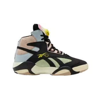 Кроссовки Reebok Smiley Shaq Attaq Basketball, черный/голубой/желтый