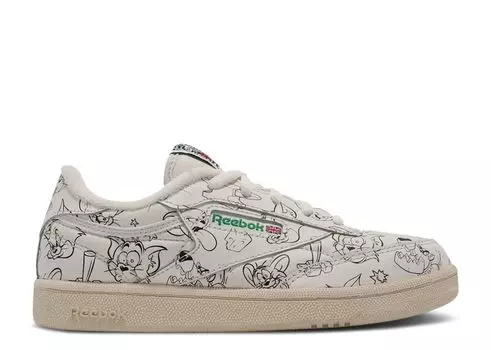 Кроссовки Reebok Tom & Jerry X Club C Little Kid 'Sketch', кремовый