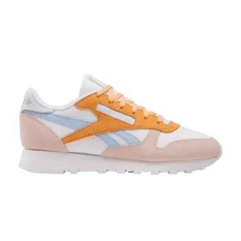 Кроссовки Reebok Wmns Classic Leather Chalk Washed Clay Blue, оранжевый