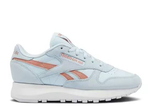 Кроссовки Reebok Wmns Classic Leather Sp 'Glass Blue Canyon Coral', синий