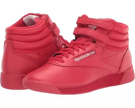 Кроссовки Reebok Women's Freestyle Hi High Top, цвет Vector Red/White