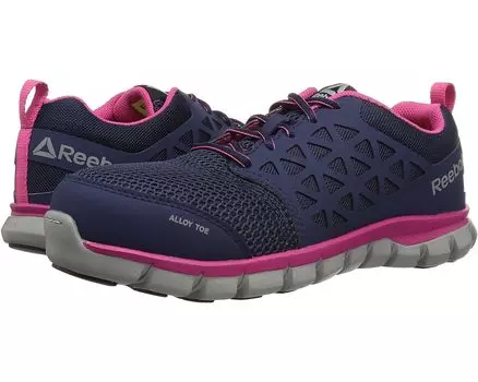 Кроссовки Reebok Work Sublite Cushion Work Alloy Toe EH, цвет Navy/Pink