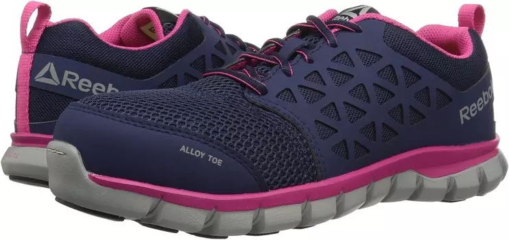 Кроссовки Reebok Work Sublite Cushion Work Alloy Toe EH, цвет Navy/Pink
