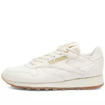 Кроссовки Reebok X The Streets By End. Classic Leather, цвет Chalk, Black & Gold Metallic