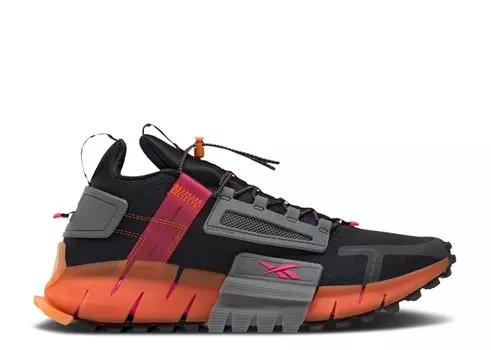 Кроссовки Reebok Zig Kinetica Edge 'Black High Vis Orange', черный