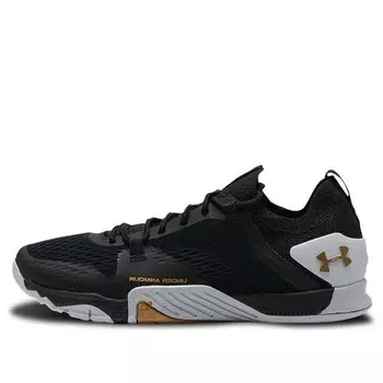 Кроссовки reign 2 tribase 'black metallic gold luster' Under Armour, черный