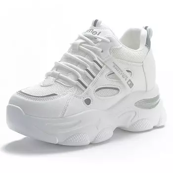 Кроссовки REIHUNG Chunky Sneakers Women's Low-top, бежевый