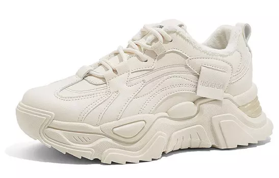 Кроссовки RENBEN Chunky Sneakers Women's Low-top Beige, бежевый