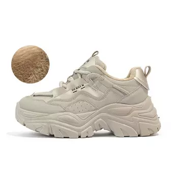 Кроссовки RENBEN Chunky Sneakers Women's Low-top, черный