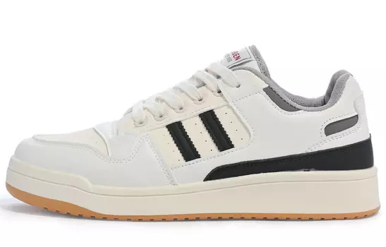 Кроссовки RENBEN Skateboarding Shoes Men Low-top, белый/черный