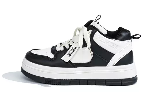 Кроссовки RENBEN Skateboarding Shoes Women's High-top, бежевый