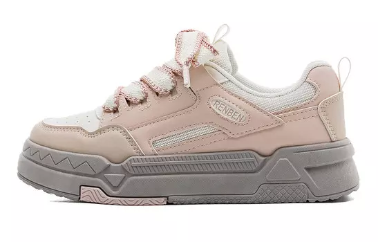 Кроссовки RENBEN Skateboarding Shoes Women's Low-top, розовый