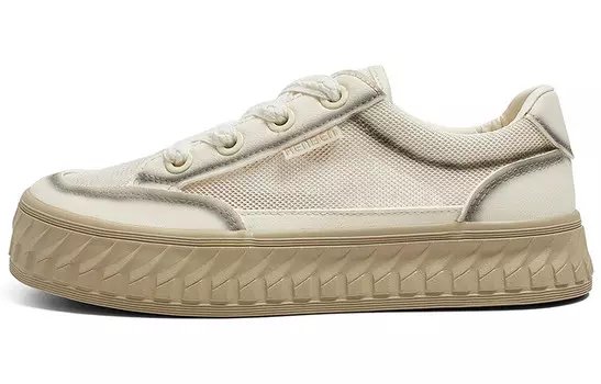 Кроссовки RENBEN Skateboarding Shoes Women's Low-top Gray, серый