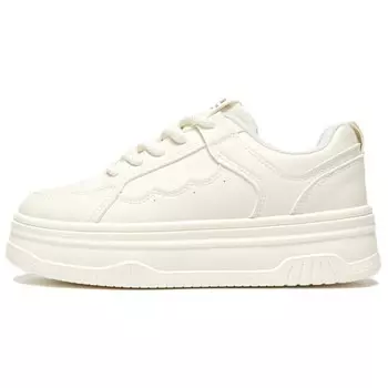 Кроссовки RENBEN Skateboarding Shoes Women's Low-top Beige, бежевый