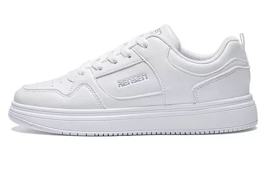 Кроссовки RENBEN Skateboarding Shoes Women's Low-top White, белый