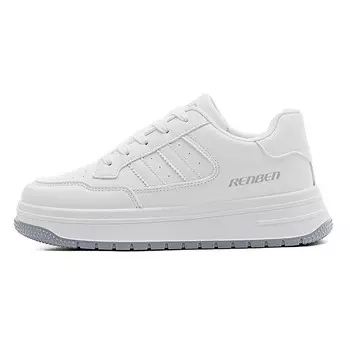 Кроссовки RENBEN Skateboarding Shoes Women's Low-top, бежевый/черный