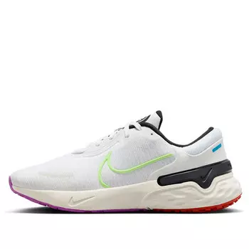 Кроссовки renew run 4 se 'white neon green' Nike, белый