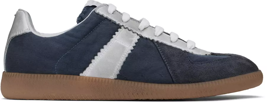 Кроссовки-реплики темно-синего и серого цветов Maison Margiela