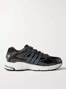 Кроссовки Response CL из сетки, замши и кожи с резиновой отделкой ADIDAS ORIGINALS, черный