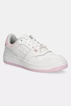 Кроссовки Retro Basket с эффектом потертости из замши Tommy Jeans, белый