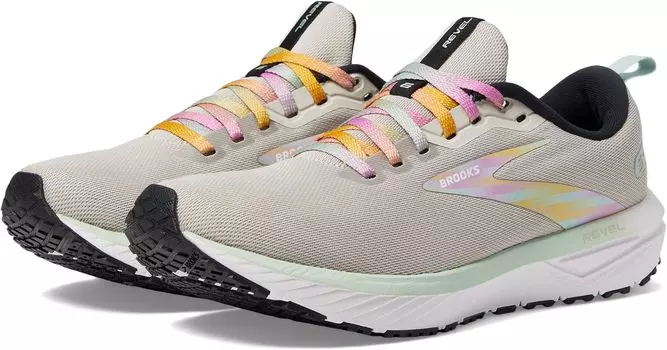 Кроссовки Revel 6 Brooks, цвет White/Silver Lining/Black