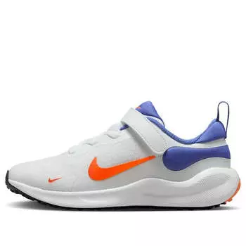 Кроссовки revolution 7 'white astronomy blue orange' Nike, белый
