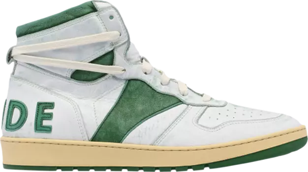 Кроссовки Rhude Rhecess High Skyline - White Green, белый