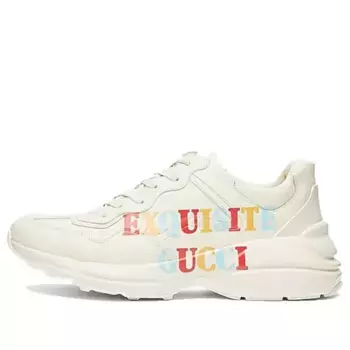 Кроссовки rhyton 'exquisite - ivory' Gucci, белый