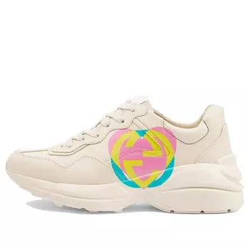 Кроссовки rhyton 'heart ivory' Gucci, белый