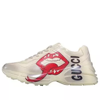 Кроссовки rhyton 'mouth print' Gucci, белый