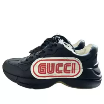 Кроссовки rhyton print 'black' Gucci, черный