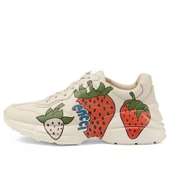 Кроссовки rhyton ' strawberry' Gucci, белый