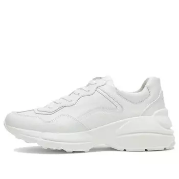 Кроссовки rhyton 'white leather' Gucci, белый