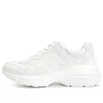 Кроссовки rhyton 'white monogram' Gucci, белый