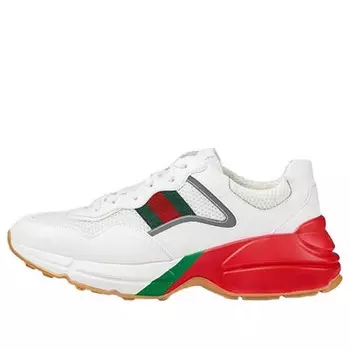 Кроссовки rhyton 'white red green reflective' Gucci, белый